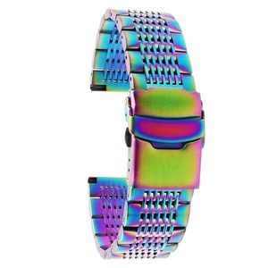 Correa de Reloj de Metal de Acero Inoxidable de 24 mm con Liberación Rápida Multicolor, Cierre Sólido de 18 mm, 20 mm, 22 mm para Relojes Huawei y <span class=keywords><strong>Apple</strong></span> - Product Image 6