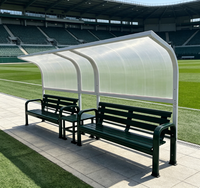 Banc d'abri pour terrain de sport en alliage d'aluminium, banc de repos pour les joueurs remplaçables, pour terrain de football et de tennis