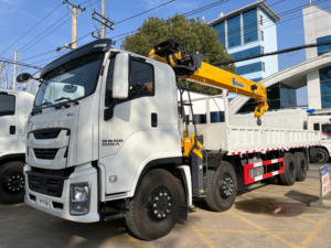 Camion lourd HOWO 8x4 380HP avec grue articulée Weichai Diesel, 12 roues, plateau à bords rabattables - Product Image 2