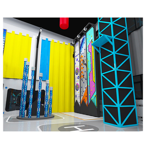 Prix usine : Ensemble de jeux d'intérieur commercial Hello Cat Naughty Castle avec trampoline, mur d'escalade, toboggans et piscine à balles - Product Image 1