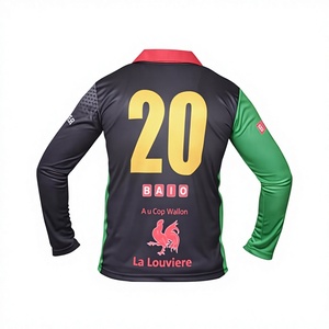 เสื้อเจอร์ซีย์แบบซับลิเมชั่นสั่งทำพิเศษ แขนยาว ทรงปกติ ผลิตจากโพลีเอสเตอร์ 100% สำหรับการแข่งขันและฝึกซ้อม ระบายอากาศได้ดี เหมาะสำหรับผู้ใหญ่ - Product Image 4