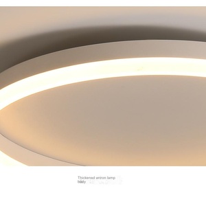 Luz de techo LED minimalista escandinava moderna hierro acrílico cuadrado grande negro para dormitorio y estudio - Product Image 1