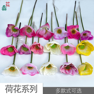 ดอกบัวประดิษฐ์ซีรีส์โลตัส 3 มิติ ทำจากผ้าไหม สำหรับตกแต่งภายนอกและภายใน สามารถซักล้างได้ - Product Image 5