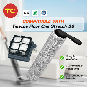 Kit <span class=keywords><strong>brosse</strong></span> à rouleau et filtre de remplacement compatible avec les accessoires d'<span class=keywords><strong>aspirateur</strong></span> sec et humide sans fil <span class=keywords><strong>Tineco</strong></span> Floor ONE Stretch S6 - Product Image 6