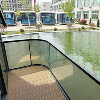 Maison flottante intelligente entièrement meublée, villa flottante, maison-bateau et maison-conteneur sur l'eau pour application d'entrepôt