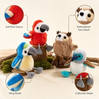 Peluche personnalisée en forme d'oiseau, adorable poupée en peluche de 10 cm, pendentif de sac à dos, cadeau, poupée hibou en peluche pour porte-clés