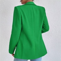 Blazer Femme Printemps-Automne Tendance, Col Rabattu, Coupe Slim, Nouveau Manteau Décontracté Uni pour Bureau