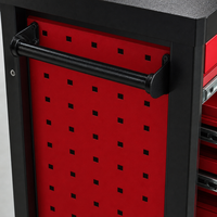 Armoire à outils mobile robuste à 7 tiroirs avec armoire latérale verrouillable, chariot à outils roulant pour garage et atelier