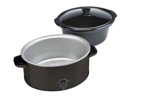 <span class=keywords><strong>Mijoteuse</strong></span> ovale en céramique de <span class=keywords><strong>4</strong></span> litres avec couvercle et Crock en grès lavable au lave-vaisselle, avec boîtier en acier inoxydable - Product Image 6