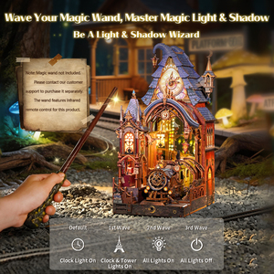 Tonecheer Cadeau d'Halloween : Plateforme Magique, Baguette Magique et Lampe LED 3D à Double Mode Tactile, Livre Puzzle 3D pour la Décoration d'Angle – Vente en Gros pour Magasins de Cadeaux d'Halloween - Product Image 3