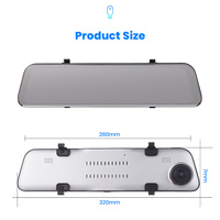 Junsun — caméra de tableau de bord, 12 pouces, dashcam, enregistreur vidéo, rétroviseur, Vision nocturne, Super HD, 2K, 1440P, Sony 335, neuf