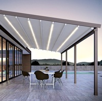 Pergola canopée rétractable pliable en aluminium, modèle, prix incroyable