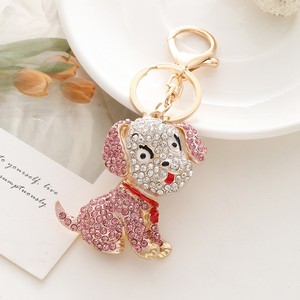 Lovely Vintage Colorful Enamel <b>Bell</b> <b>Dog</b> Zinc Alloy Rhinestone Keychain Coin Holder with Charm - Product Image 4