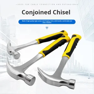 Martello combinato artiglio martello per unghie martello di sicurezza acciaio di grado industriale manico in acciaio di lunghezza 200mm grande piccolo martello per la rimozione dei chiodi - Product Image 3