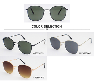 Sunway Eyewear Hot Factory Wholesale Custom Retro Square Fashion Metal Unisex UV400 Sunglasses - Product Image 2