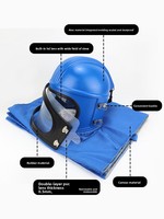 Casque de protection pour sablage avec système de filtration d'air et régulateur – Ensemble complet