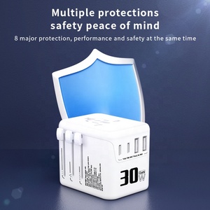 Gadgets mobiles Adaptateur de voyage dans le monde entier Prises de courant USB vers Type C pour femme <span class=keywords><strong>Homme</strong></span> Adaptateur de voyage Cadeau - Product Image 4