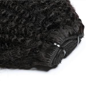 4A Afro crespo pinza riccia nelle estensioni dei <span class=keywords><strong>capelli</strong></span> per donne nere cuticole allineate <span class=keywords><strong>capelli</strong></span> vergini brasiliani Remy extension dei <span class=keywords><strong>capelli</strong></span> umani