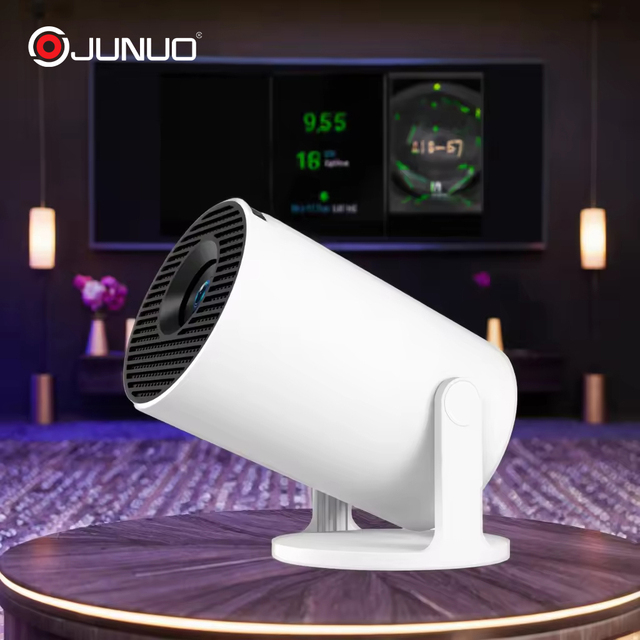 JUNUO Hot HY300 Smart Portable Projecteur HY300 Pro Plus Projector Android 11 Video Proyector HY300 Pro+ Mini Video Projectors