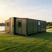 Maison préfabriquée extensible moderne prête à l'emploi pour entrepôt, usine, bureau, bureau à domicile, villa de luxe, conception personnalisée, garantie 5 ans