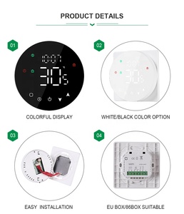 <span class=keywords><strong>Thermostat</strong></span> intelligent WiFi OEM pour chauffage au sol, certifié UE, contrôleur de température numérique LED pour chauffage électrique, chauffe-eau et <span class=keywords><strong>chaudière</strong></span> à <span class=keywords><strong>gaz</strong></span> - Product Image 1
