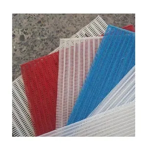 Polyester spiral mesh conveyor belt sludge dewatering dry wire mesh screen corrugator paper press filter net plain woven fabric