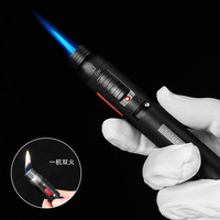 CIGARLOONG Logo personnalisé Stylo portable Jet noir Flamme coupe-vent Allume-cigare