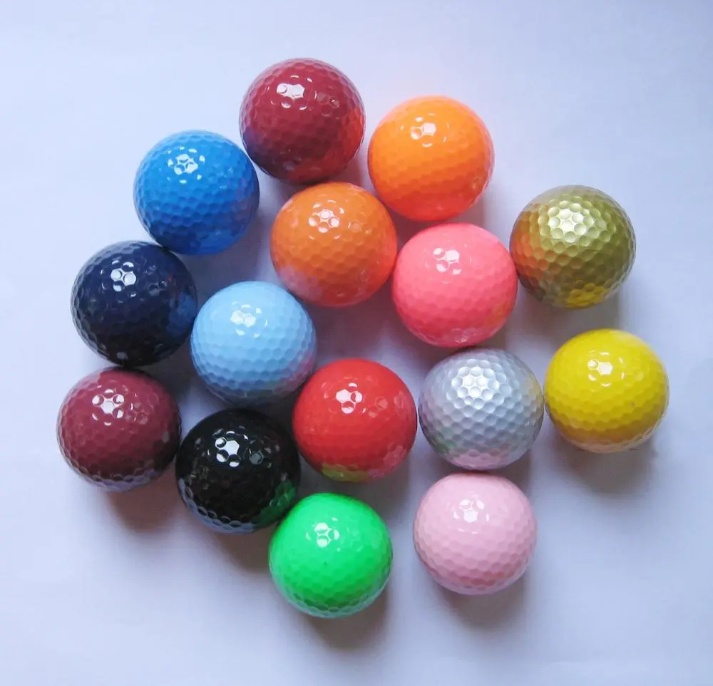 最高品質のカラーゴルフボール2ピースのカラフルなボールとロゴ付きのレンジゴルフボール
