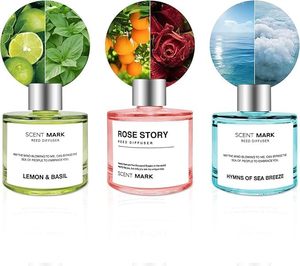 Home Fragrance 50ML Fashion Glass Bottle Fruity Scent Perfume Essential <b>Oil</b> <b>Diffuser</b> Scent <b>Reed</b> <b>Diffuser</b> - Product Image 1