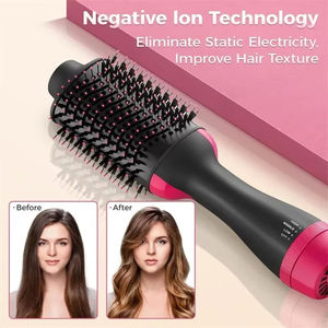 Brosse à air chaud 4-en-1 : Peigne chauffant multi-usages pour lissage et coiffage des cheveux, idéal pour cheveux raides et bouclés, séchage professionnel rapide - Product Image 2