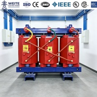 Transformador de Distribución Tipo Seco de 11kV/10kV, el Más Vendido, 30kVA-1500kVA/0.4KKV, Certificado CE, Bajo Nivel de Ruido, Modelo SCB13, Salida de 400V
