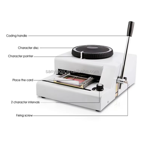 Machine à embosser les cartes en PVC pour la fabrication de cartes plastiques à caractères 72D - Product Image 2