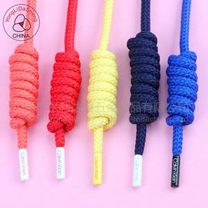 2023 새로운 디자인 다채로운 폴리 에스터 신발 끈 플랫 로프 금속 Aglet 사용자 정의 조각 Lase 운동화 여성 별 신발 끈 - Product Image 5