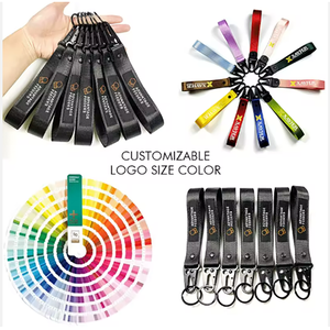 オリジナルデザインのカスタム織りプリントアニメリストストラップカラビナキーホルダー - Product Image 6