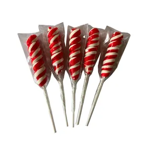 Hot Selling Colorful Fruit Twist Lollipop Customized Twist Lollipop Pop Stick Shape Twist Lollipop Candy