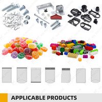 Machine d'emballage et de comptage automatique de bonbons compressés, de bonbons au lait et de menthes en sachets préformés Doypack à 4 plaques vibrantes