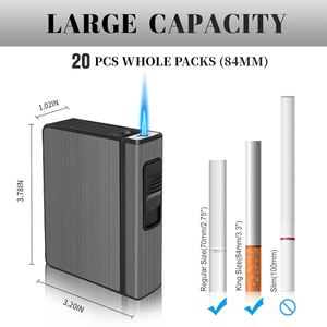 Estuche para Cigarrillos Portátil, Resistente al Viento, de Metal y Plástico, Impermeable, Dorado, con Encendedor de Gas y Logotipo Personalizado, al por Mayor - Product Image 4