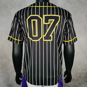 Chinese factory Thermal transfer baseball jersey uniform t shirt with prices