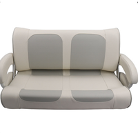 Siège de bateau en PU et aluminium, sièges souples, siège double type banc, personnalisable, résistant à l'eau, anti-UV, pliable, pour marine et camping-car