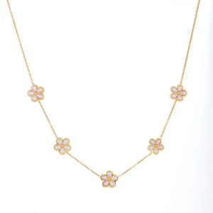 Flower Pearl Gold Plated Necklace <b>Bracelet</b> Earrings <b>Set</b> Women's Jewelry Gift Fashion Accessories - Product Image 5