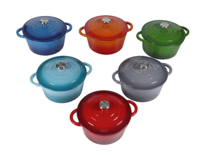 Marmite hollandaise <span class=keywords><strong>en</strong></span> <span class=keywords><strong>fonte</strong></span> émaillée colorée de 24 cm, qualité supérieure, antiadhésive et résistante au four, pour la vente <span class=keywords><strong>en</strong></span> gros - Product Image 2