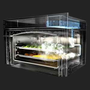 Lò nướng kết hợp hơi nước thông minh tích hợp 60L có cửa kính, chức năng nướng đối lưu quay cho bánh pizza/bánh mì/bánh ngọt, dùng cho nhà ở & nhà bếp thương mại - Product Image 6