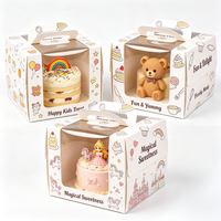 Boîte à gâteau personnalisée pour l'anniversaire des enfants, boîtes cadeaux écologiques pour repas d'enfants, emballages de pâtisserie sucrée