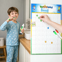 Tableau magnétique flexible effaçable à sec pour enfants, tableau de récompenses, tableau des tâches, tableau de motivation comportementale, entraînement aux habitudes pour enfants