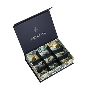 Embalaje de chocolate personalizado Caja de macarrón de chocolate con cierre magnético de lujo con cavidad de 4/6/8/12/20/24/30/36 divisiones - Product Image 1