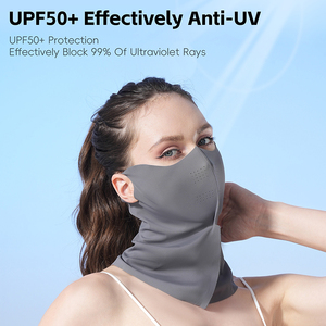 WEST bike estate ghiaccio seta ciclismo mezza faccia protezione solare 360 ° protezione per il collo UPF50 + traspirante 3D maschera per la protezione solare - Product Image 4