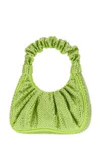 Sac de créateur Offre Spéciale JW Pei vert cristaux Gabbi sac à main brodé logo contrasté sur le devant - Product Image 2