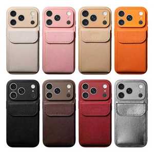 Nuovo Arrivo: <span class=keywords><strong>Cover</strong></span> Protettiva Anti-Caduta in Pelle PU <span class=keywords><strong>Arancione</strong></span> con Porta Carte e Portafoglio, Accessorio per <span class=keywords><strong>iPhone</strong></span> 17 - Vendita all'Ingrosso - Product Image 2