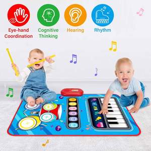 Hot Sale Multifunctional 2 in 1 <b>Drum</b> Kit Children Parent-Child Interaction Electronic Music Blanket - Product Image 4
