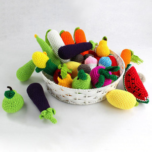 Juguetes de Ganchillo de Frutas y Verduras Simuladas, Juguetes de Punto para Juego de Imitación en Casa de Juegos para Niños, Accesorios de Fotografía para Bebés, Juguete Educativo - Product Image 1